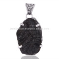 Desierto Natural Druzy Rough Gemstone 925 colgante de plata de ley